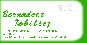 bernadett kobilicz business card